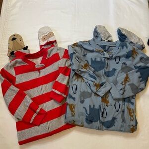 Boys lot of two Just one You by carters size 3T footie pajamas